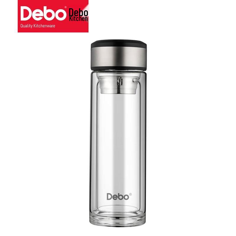 Debo Schulte Double Wall Glass Cup with Lid
