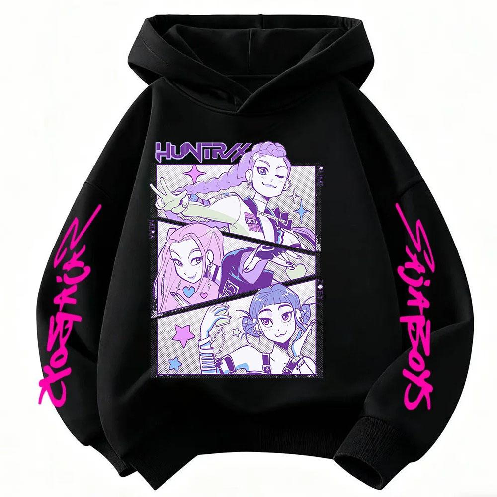 Cute Cartoon Huntrx Mira Rumi Zoey Kids HoTeen Girlsodie Hip Hop Long Sleeve Sweatshirt For