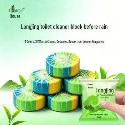Long-Lasting Antibacterial Fragrant Toilet Bowl Cleaner - Blue Bubbles with Deodorizing Three-Color Formula
