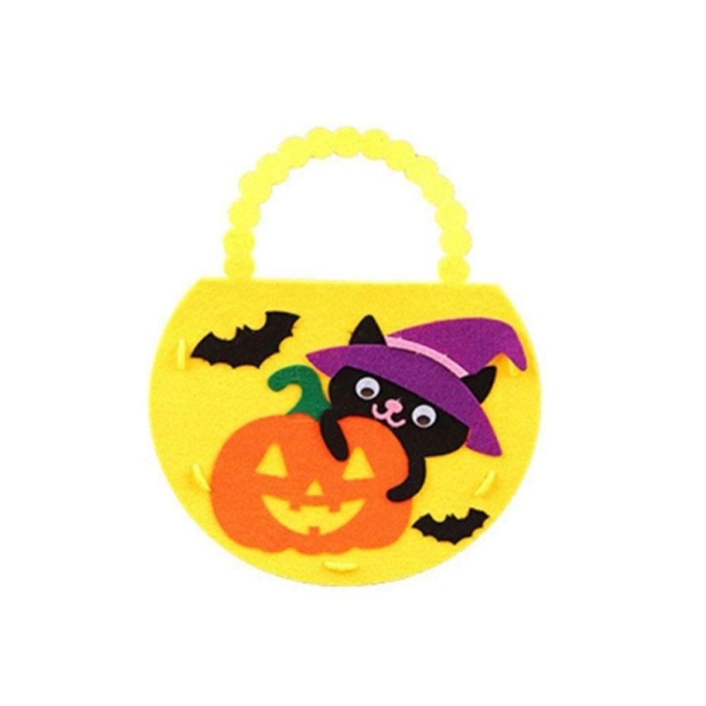 

Children s Toys Non-woven Fabric Halloween Candy Bag Crafts Handmade Materials Handbag Diy Gift Basket Kids 5x5x5cm