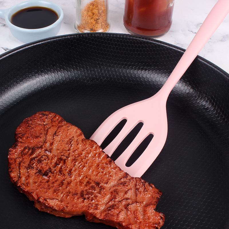 Spot All-in-One Small Silicone Slotted Spatula - Ideal for Baby Food & Non-Stick Cookware.