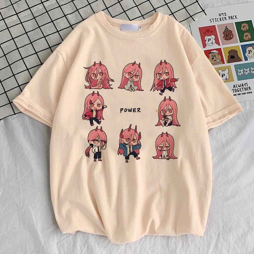 

Chainsaw Unisex top tees girl Digital kawaii Comfortable 80s t shirt Graphic hip hop Retro Colorful S