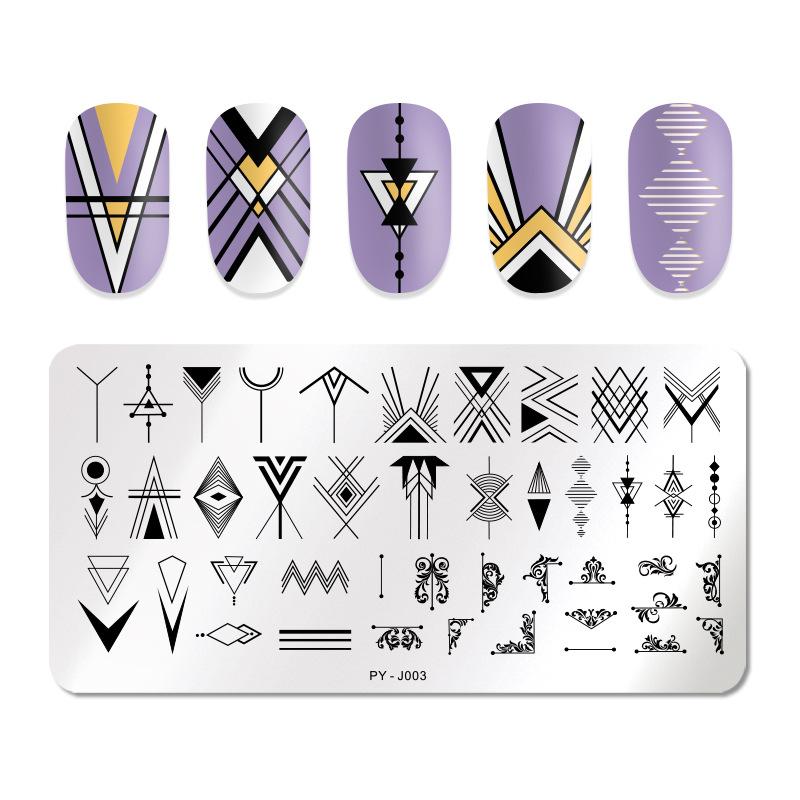 PICT YOU 12*6cm Nail Art Vorlagen Stempelplatte Design Blume Tier Glas Temperatur Spitze Stempelvorlagen Platten Bild