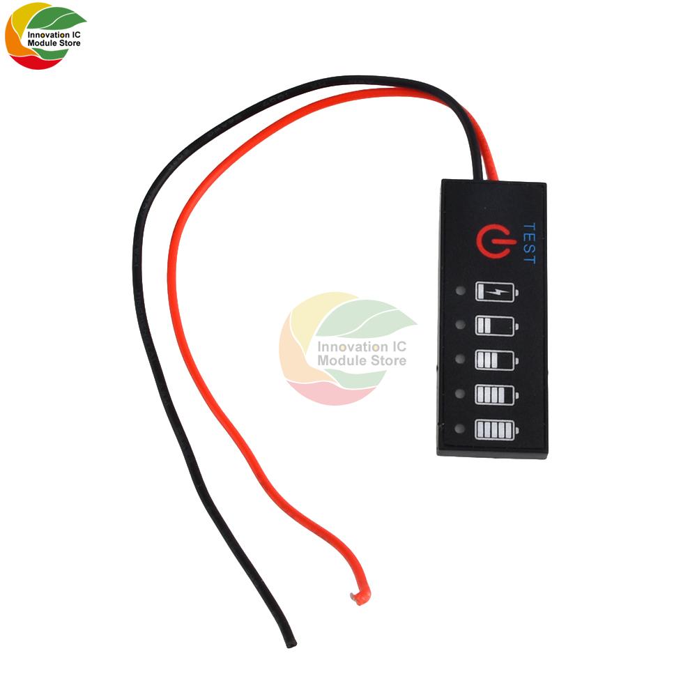 Li-Ion Battery Indicator Board Battery Indication Module with Anti Reverse Connection Function for LED Voltage Display