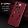 For Xiaomi 14 14 Pro Fine-Hole PU Cow Pattern Leather Outer Magnetic Ring Soft Edge Anti-Drop Phone Case