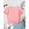 Girls Crewneck Short Sleeve T-Shirt, Summer Dinosaur & "drama" Letter Print, Trendy Versatile Casual Kids Top