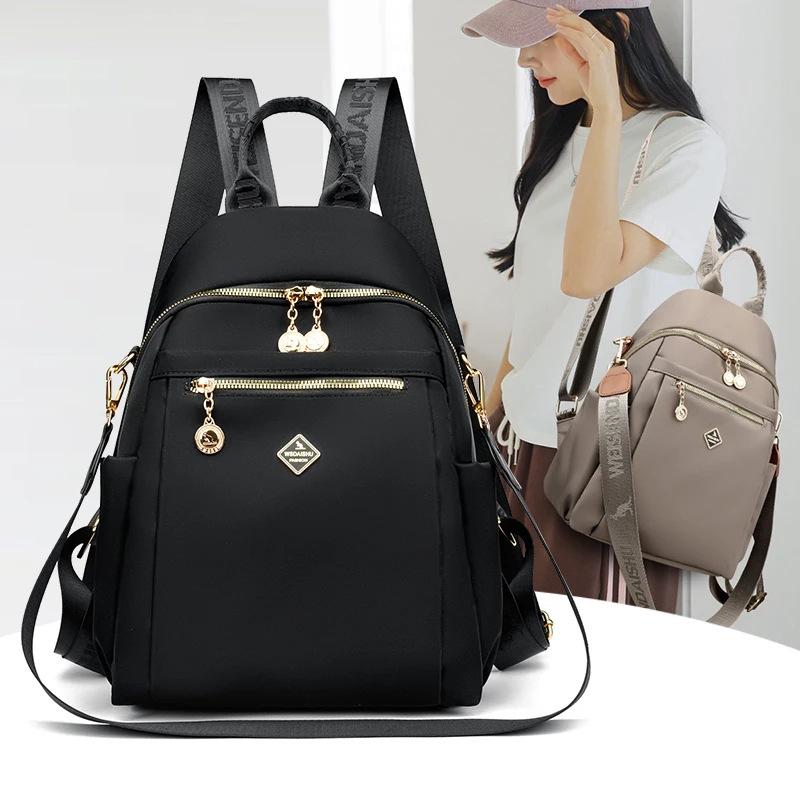 Lehký Vodotěsný Oxfordový Batoh Dámská Multifunkční Cestovní Taška přes Rameno Studentská Školní Taška