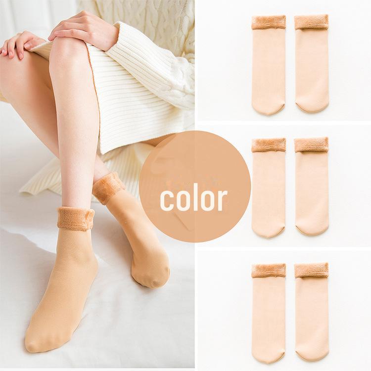 

«Толстые теплые зимние носки для девочек — носки средней длины с бархатным ворсом после родов» One size - basic