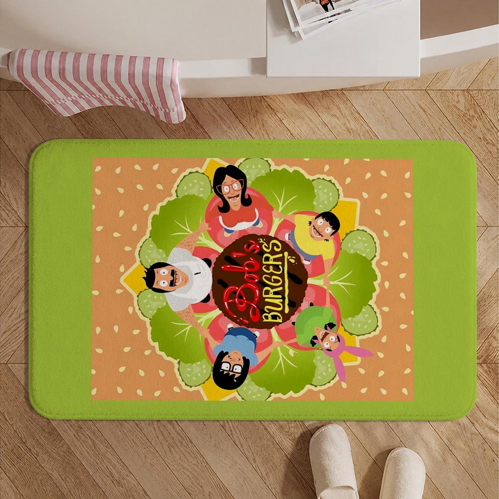 Animation-Bob's BurgersS Floor Mat Soft Non-Slip Bath Mat, Bedside Carpet, Absorbent Doormat for Home