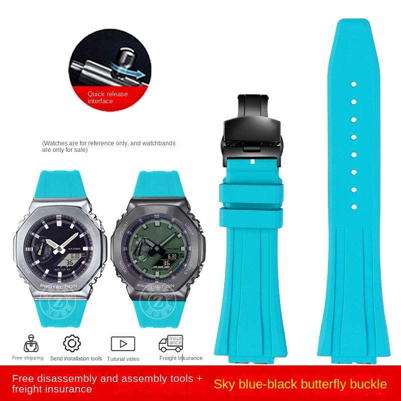 For Casio G-SHOCK GA-2100 GA-2110 Soft Rubber Watchband GM-5600 GA2100 GM2110 Quick Release Silicone Watch Strap Men's Bracelet
