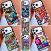 Graffiti Phone Case for iPhone 16e 15 14 13 12 17 Pro Max Plus Air 17pro Cover Coque
