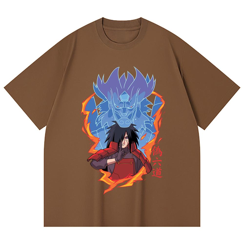 230 Gsm 100% Cotton Naruto V13 Madara Print Unisex Heavy Cotton T Shirt