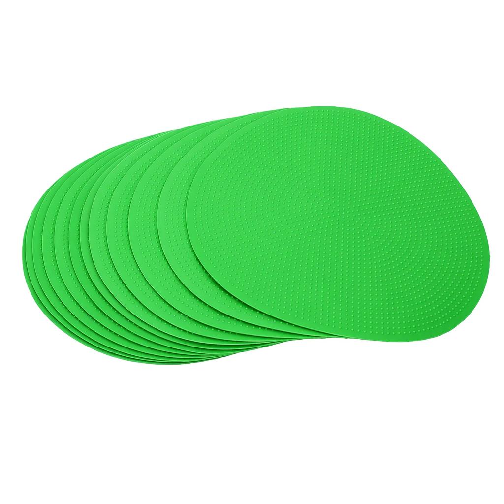 12pcs 19cm Soccer Training Marker Discs Non Slip Bright Colors Lightweight Round Marker Disc Green