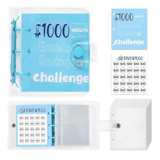 25 Envelopes Money Saving Challenge Binder Mini Cash Saving Budget Book to