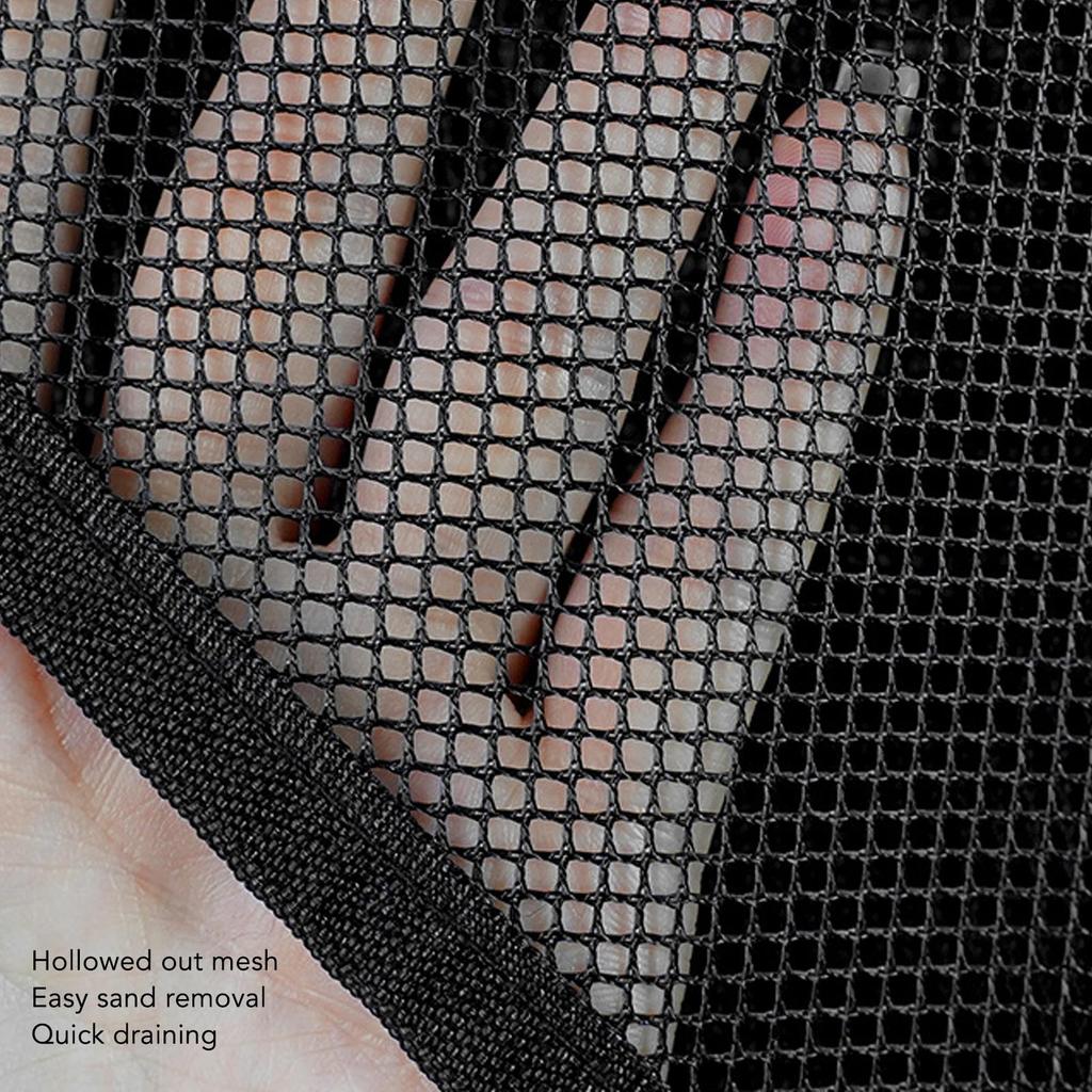 Extra Large Beach Bag Handheld Beach Hollow Mesh Bag Black Large Capacity Shoulder Beach Bag