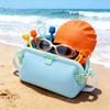 Niedriger MOQ Benutzerdefiniertes Logo Silikon Strandtasche Robuster Weicher Gummi Utility-Tragetasche für Sport Fitnessstudio Yoga Ausrüstung