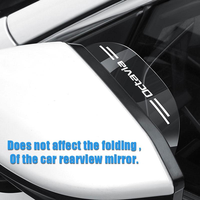 2Pcs Car Rear View Mirror Rain Eyebrow Car Rear View Side Rain and Snow Shield Is Applicable To Skoda OCTAVIA RAPID Scala