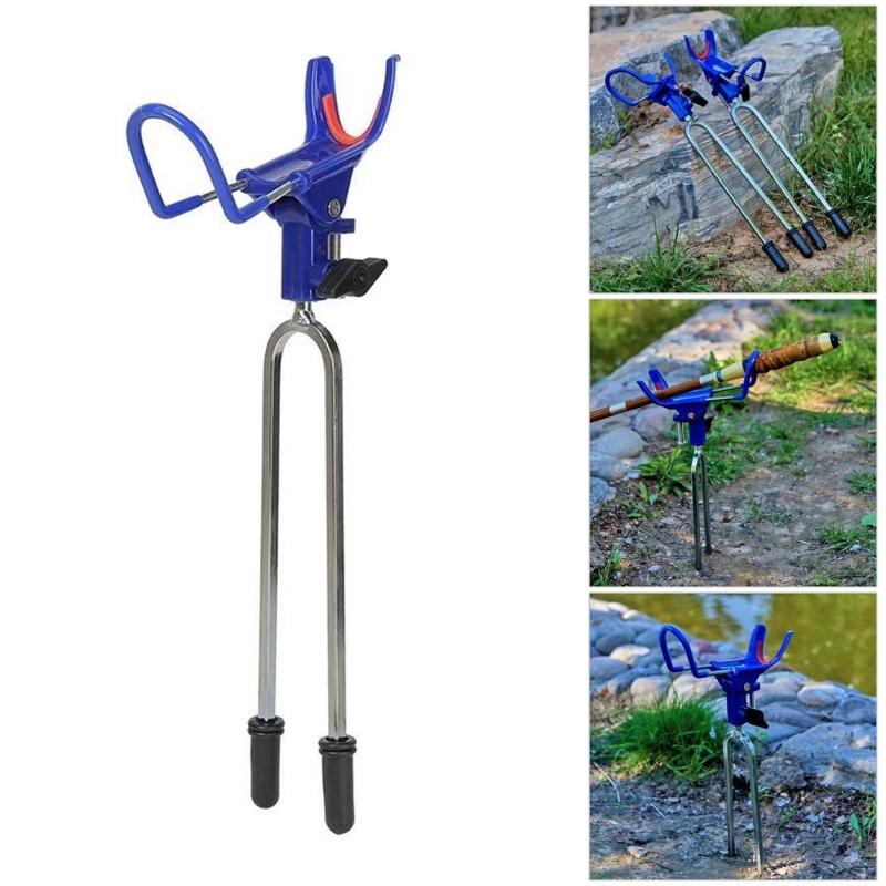 Auto Locking Fishing Rod Holder 360 Degree Adjustable Fishing Poles Stand Outdoor Fishing Equipment Easily Install