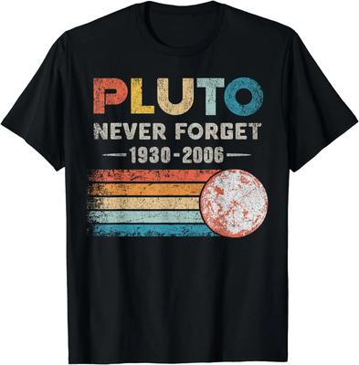 Vergiss Pluto nie T-Shirt Retro-Stil Lustiges Weltraumwissenschafts-T-Shirt