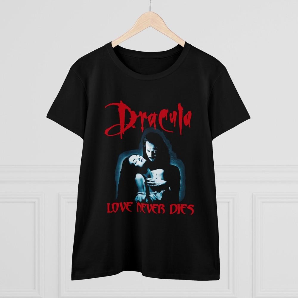 

Dracula Bram Stoker Love Never Dies Vampire movie Shirt Women039s Cotton Tee Unisex T-Shirt S