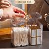 Acrylic Cotton Swab Storage Box Desktop Dust-Proof Transparent Makeup Removal Lipstick Cosmetics Storage Holder Organization