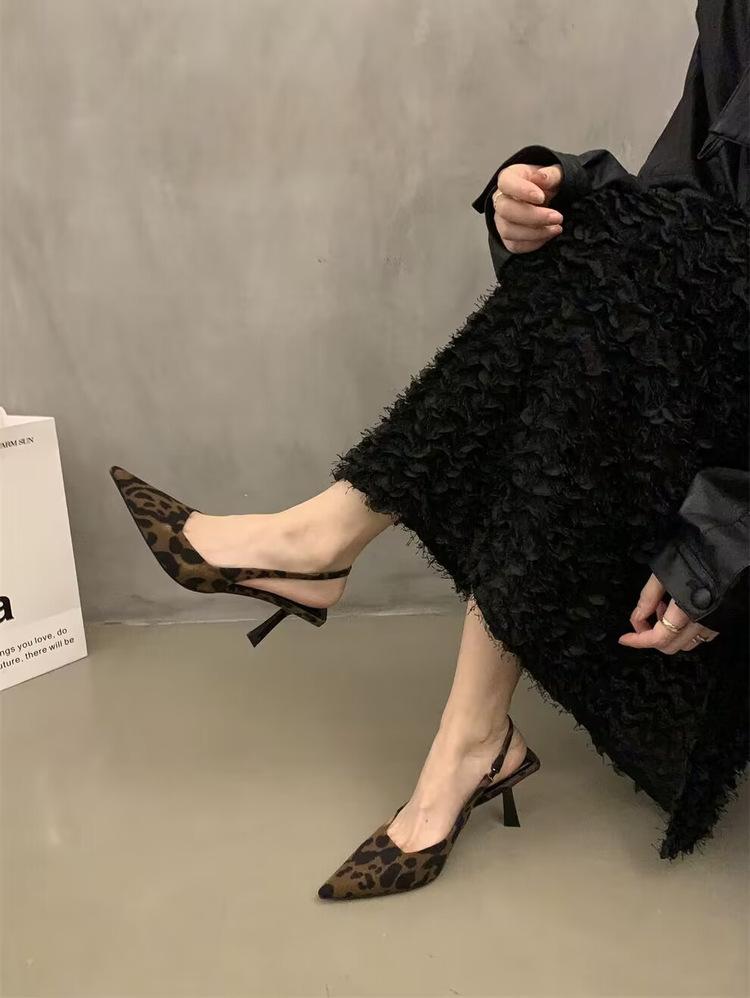 [Yushilai] High-end niche high heels women's spring 2025 new temperament French fairy style sandals