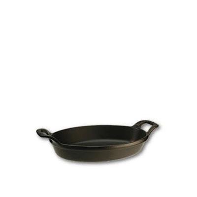 Stackable Oval Plate - Staub - 1302323 - Cast Iron - Black - 24 Cm