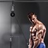 8Pcs Adjustable Pulley Cable Set Corded Exercise Gym Hose  Muscle Training