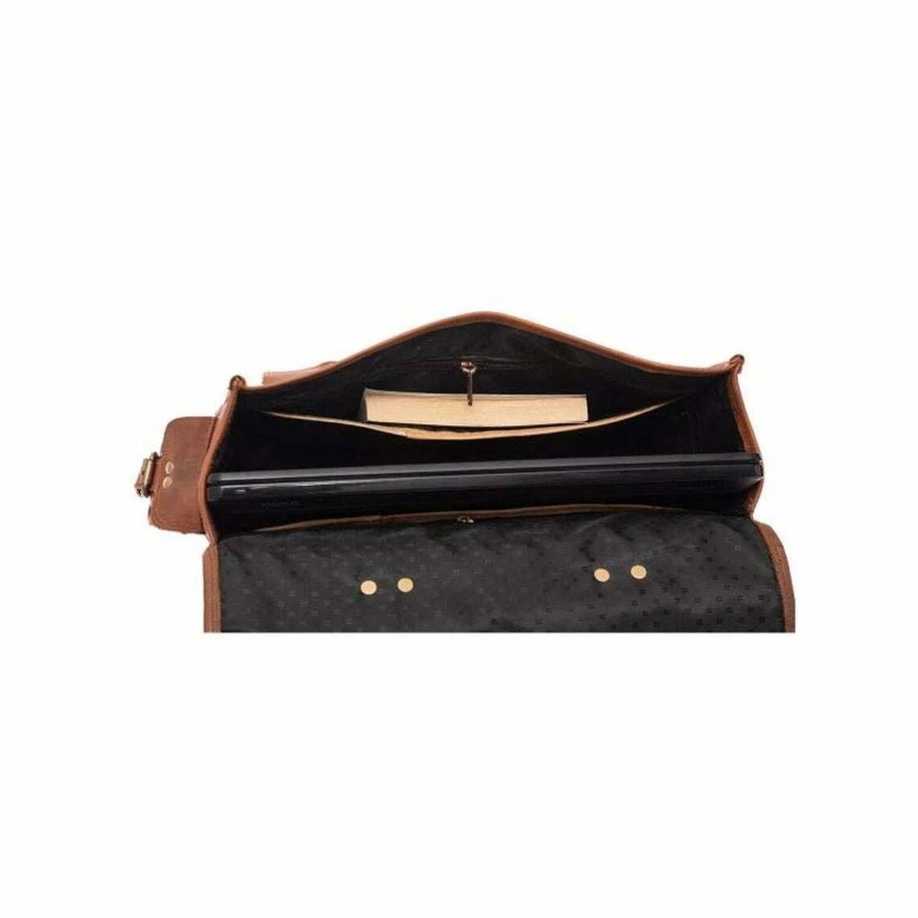 2 Side Brown Leather Motorcycle Side Pouch 2 Bags Saddlebags Saddle Panniers