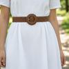 Hollow Out Retro Belt Woven Bohemian Style Waistband Casual Weave Belt  Waist Accessories