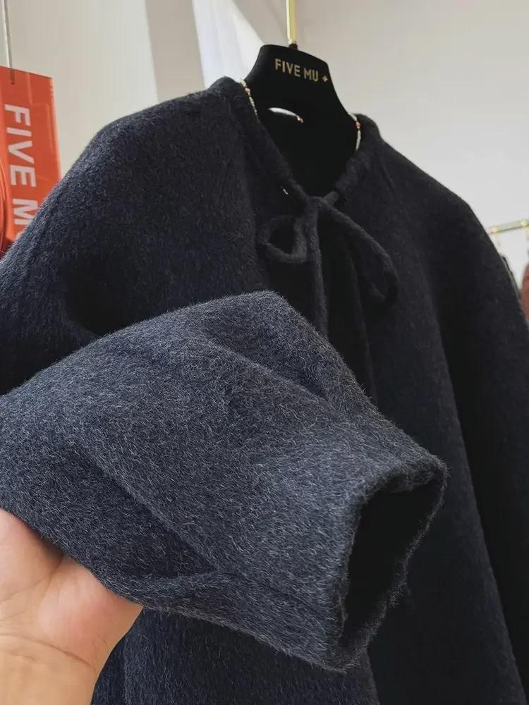 Damenmantel im koreanischen Stil mit Wollmischung - Neue Herbst-/Winterkollektion, Schick & Elegant, Kleine Größe.