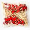 100Pcs Disposable  Colorful Strawberrie Watermelon Bamboo  Picks Buffet Food Fruit Forks For Wedding Birthday Party Decor