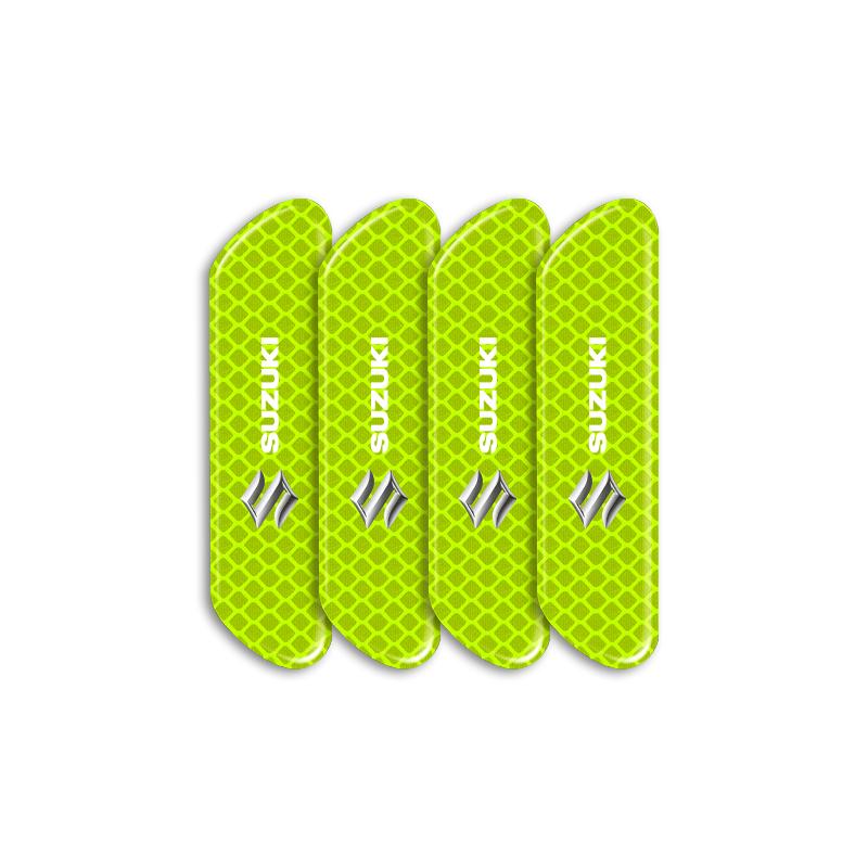 4PCS Car Door Safety Warning Reflective Mark 3D Sticker Car Accessories for Suzuki Grand Swift Jimny Vitara Baleno SX4 XL-7 GW250