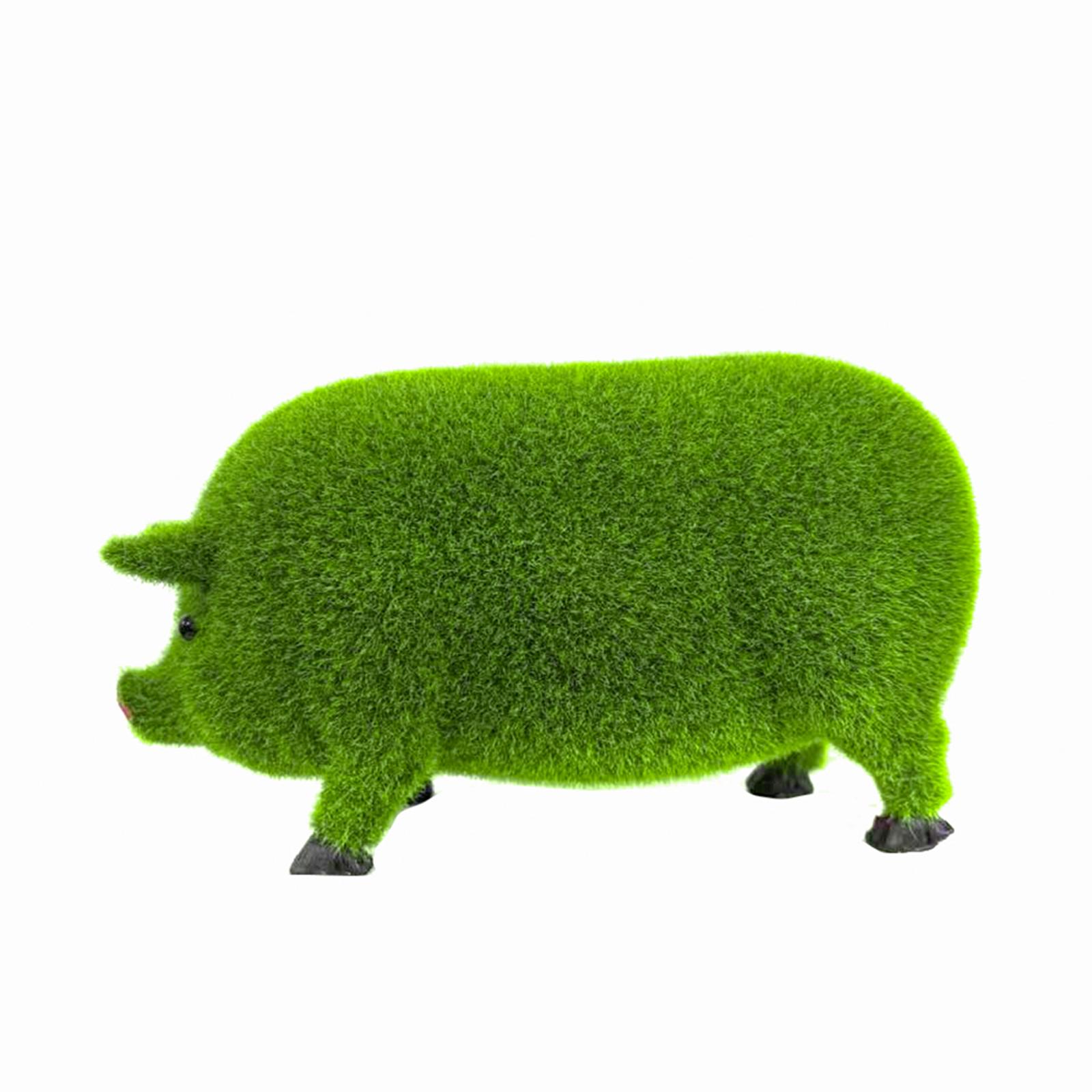 

Simulated Flocked Decorative Resin Craft Pig Figurine One Size