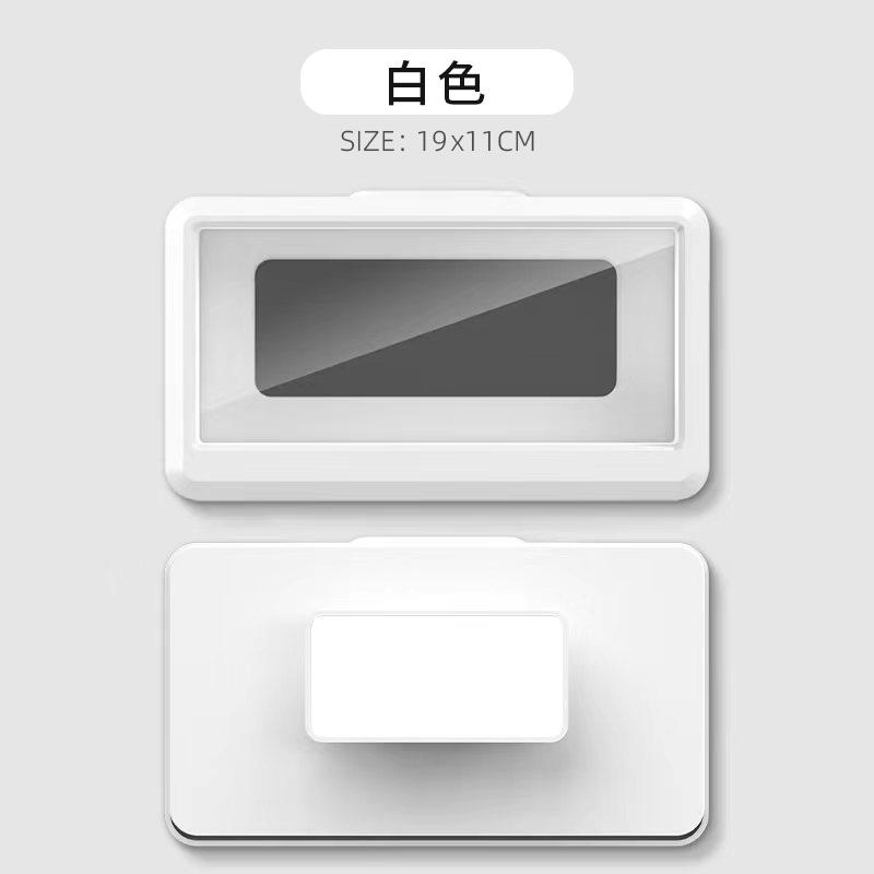 Waterproof Phone Storage Box In Bathroom Foldable Rotatable Adjustable for Showering Watchi TV No Need for Punching Storage Rack