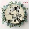 Rustic Aluminum Laundry Wall Sign Fun Humorous Woman Design 2D Metal Decor For Home