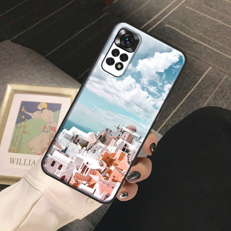 Oia Santorini Greece Funda For Xiaomi Redmi Note 13 14 Pro 9 10 11 12 Pro 10S 11S 12S Redmi 13C 10C 12C 14C Case