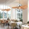 JOYINLED Modern Paper Chandelier Rattan Pendant Lighting 40CM Adjustable Height Hanging Lighting Fixture for Kitchen Hallway