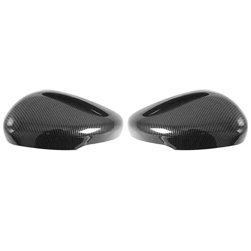 For Ford Escape -2024 Car Sticker Rearview Side Mirror Cover Wing Cap Exterior Door Rear View Case Trim Carbon Fiber Look