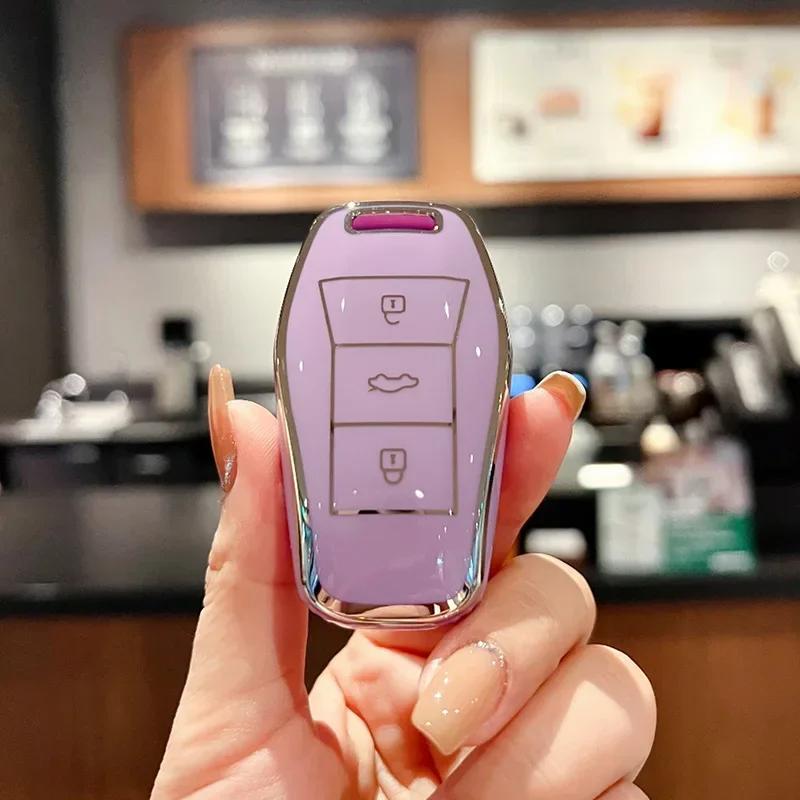 TPU Car Key Case Cover Key Fob Cover Key Shells for Volkswagen Sihao X4 X6 X7 X8 A5 E10X E40X E50A QX Accessories