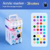 24-80 Colors Acrylic Marker Pen Set Children Paint Art Markers for Rock,Glass, Wood, Canvas,Greeting Cards Graffiti Art Supplies
