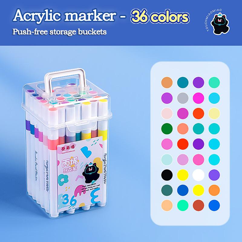24-80 Colors Acrylic Marker Pen Set Children Paint Art Markers for Rock,Glass, Wood, Canvas,Greeting Cards Graffiti Art Supplies