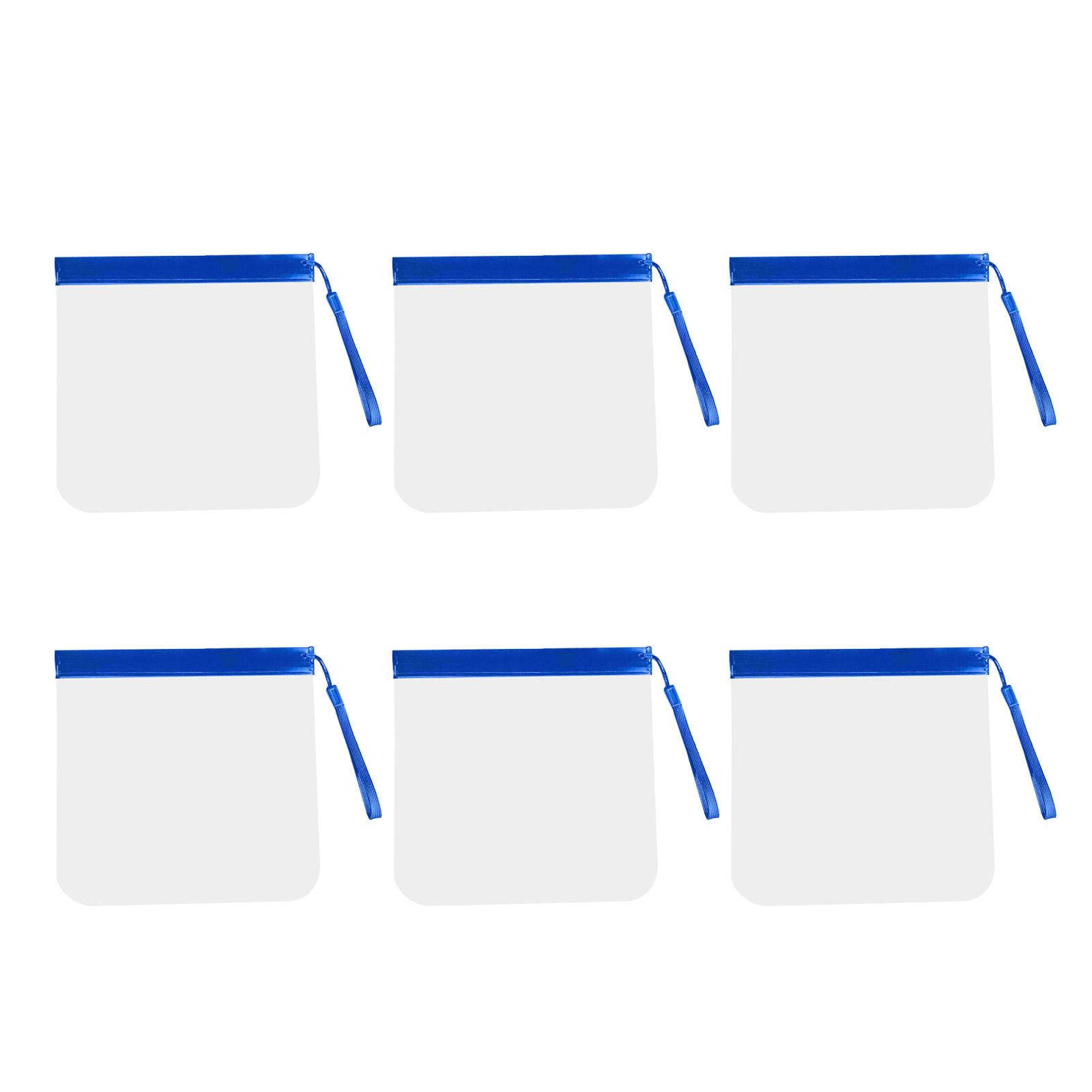 

Набор из 6 водонепроницаемых пакетов для хранения из ЭВА, прозрачные пакеты из ЭВА для дорожных аксессуаров, водонепроницаемые и компактные органайзеры синий