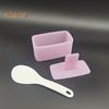 4Pcs Rice Ball Mold Onigiri Mold Kit with Triangle Rice Molds Sushi Stamper Rice Spoon Easy Release Make Sushi Rice Balls Musubi Kitchen Helper