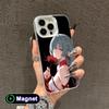 Custodia per Telefono Cellulare Wuthering Waves Phrolova Bianca Traslucida MagSafe per iPhone 17 16 15 14 13 12 11 X XR XS Air Pro Max Plus
