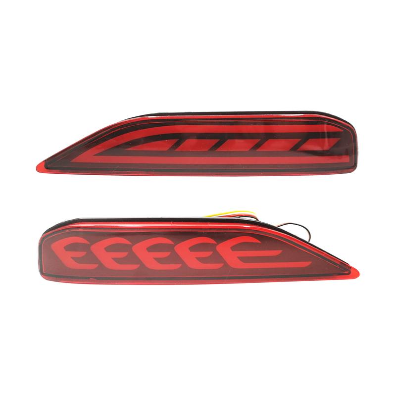 2PCS Reflector For Mitsubishi xpander 2017 2018 Tail Rear Bumper Light Lamp LED Rear Bumper Brake Light Lamp