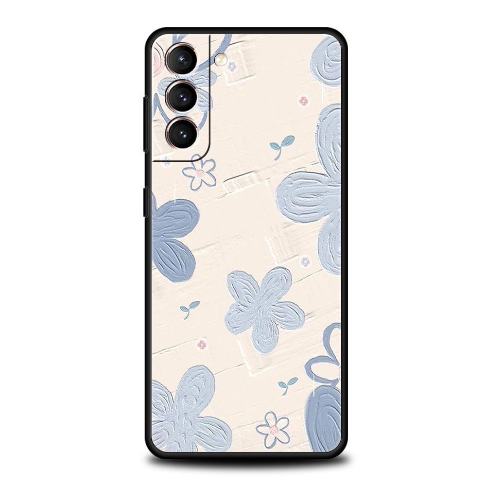 

Чехол для телефона Love Flower Art для Samsung Galaxy S24 S23 Ultra S22 S21 S20 FE 5G S10 S10E S9 Plus S8 Мягкий силиконовый черный чехол Galaxy S21 FE 5G