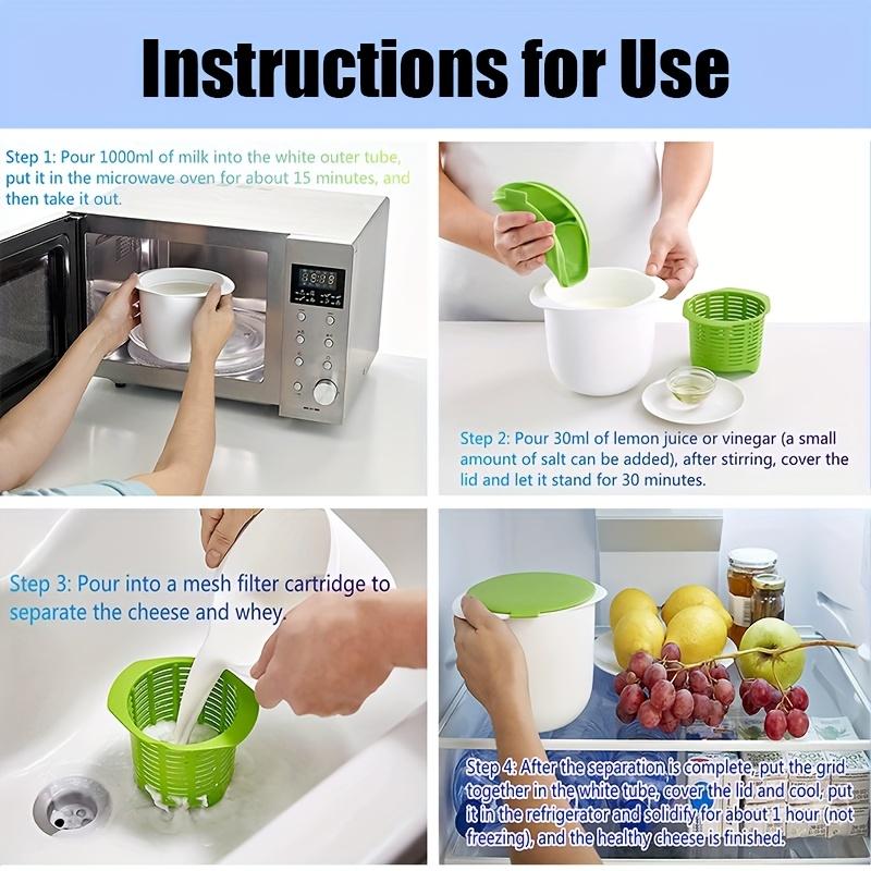 Microwave Cheese Maker, Easy Plastic DIY Tool for Making Homemade Pizza and Burger Melts with Basket ,Lid, Perfect Kitchen Accessory, Kitchen Gadget,