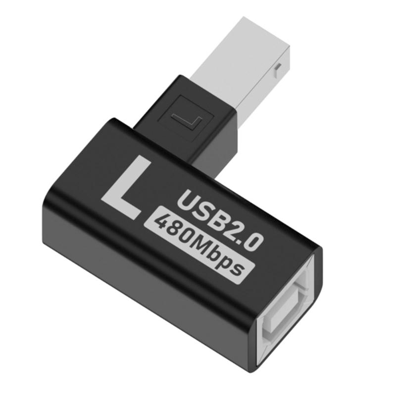 Flexible USB 2.0 Type B Male To Female Adapter For Hard Disk, Printer, Scanners Connecting Double-shielded Adapter