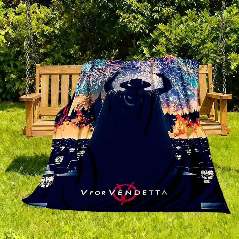 

1pc V for Vendetta, Anarchy Outdoor Blanket Lightweight Flannel, Soft & Warm, All-Season Use for Sofa, Outdoor, Camping, Living Room, Office041 130x150cm